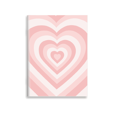 Cuaderno Corazones Rosa A5 Tapa blanda Abrochado