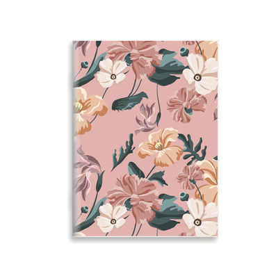 Cuaderno Flores Rosas A5 Tapa blanda Abrochado