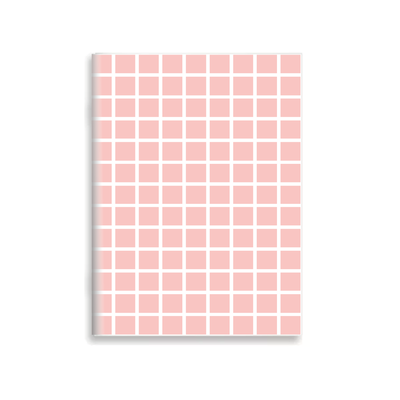 Cuaderno Cuadros Rosas A5 Tapa blanda Abrochado