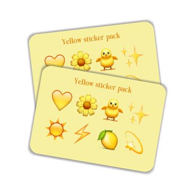 Stickers pack emojis Yellow