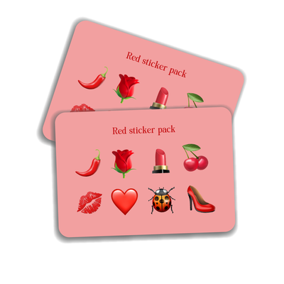 Stickers pack emojis Red