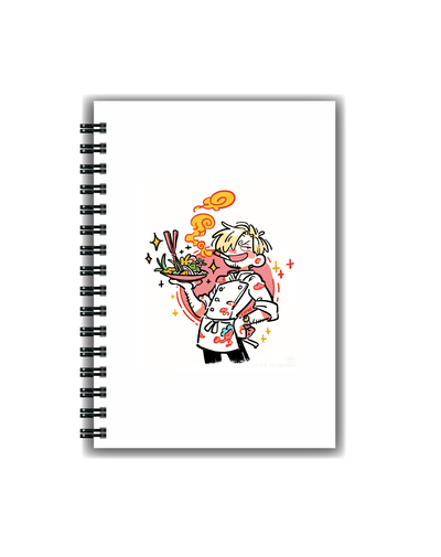 Cuaderno One Piece Sanji A5 Tapa dura A5 Anillado