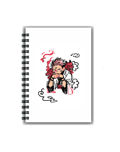 Cuaderno Jujutsu Sukuna Blanco A5 Tapa dura A5 Anillado