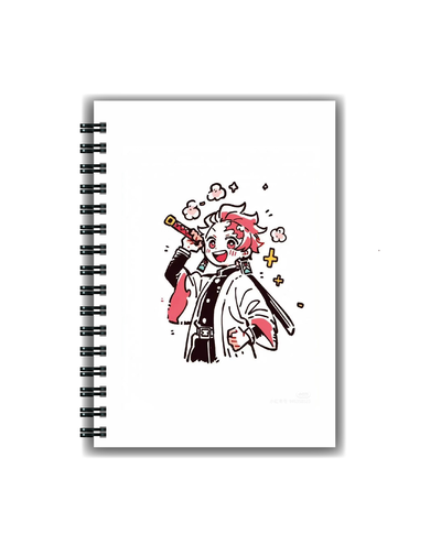 Cuaderno Demon Slayer Tanjiro Blanco A5 Tapa dura A5 Anillado