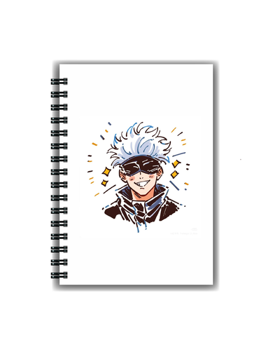 Cuaderno Jujutsu Gojo Blanco A5 Tapa dura A5 Anillado