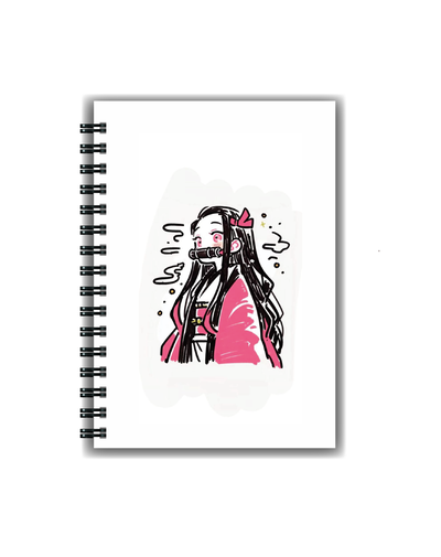 Cuaderno Demon Slayer Nezuco Blanco A5 Tapa dura A5 Anillado