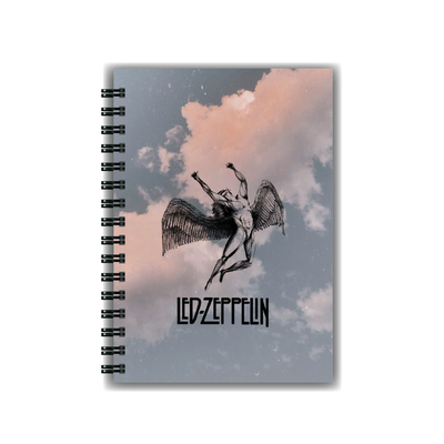 Cuaderno Led Zeppelin Cielo A5 Tapa dura A5 Anillado