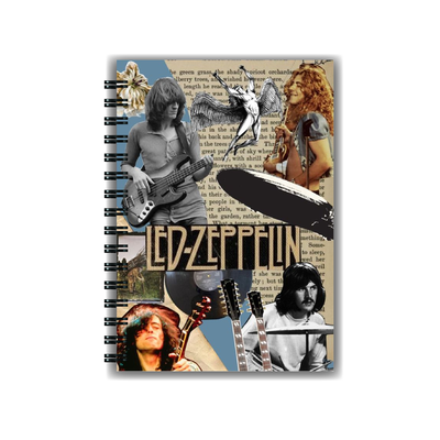 Cuaderno Led Zeppelin Collage A5 Tapa dura A5 Anillado