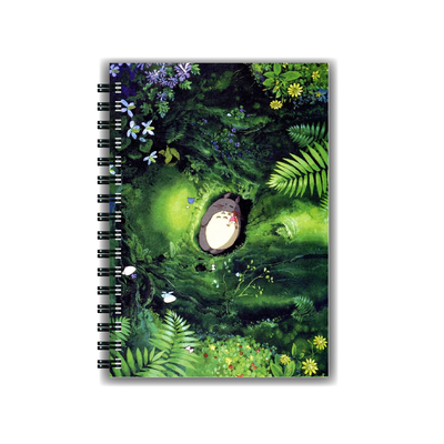 Cuaderno Totoro Verde A5 Tapa Dura Anillado 