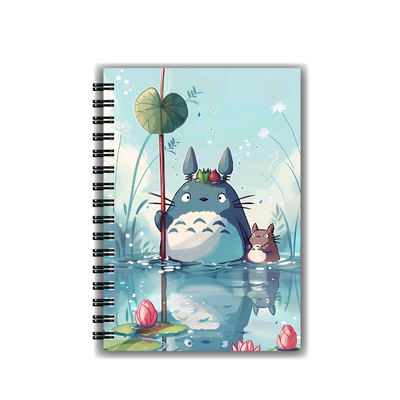 Cuaderno Totoro Celeste A5 Tapa Dura Anillado 