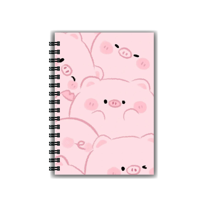 Cuaderno Kawaii Cerdos A5 Tapa dura A5 Anillado