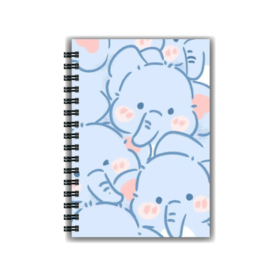Cuaderno Kawaii Elefantes A5 Tapa dura A5 Anillado