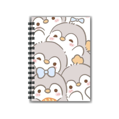 Cuaderno Kawaii Pingüinos A5 Tapa dura A5 Anillado