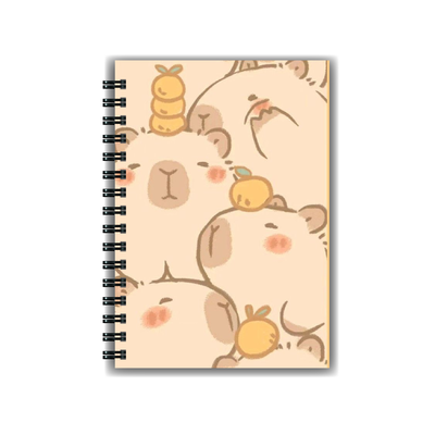 Cuaderno Kawaii Carpinchos A5 Tapa dura A5 Anillado