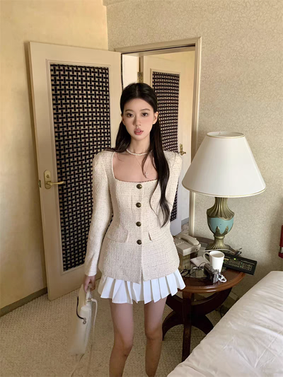 Chaqueta Color Nude y Negro 