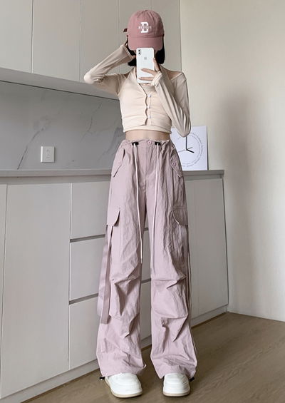 Pantalón Holgado Rosa