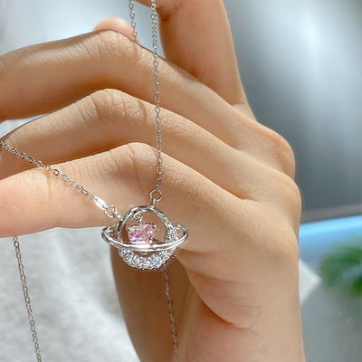 Cadena de Corazón Rosa