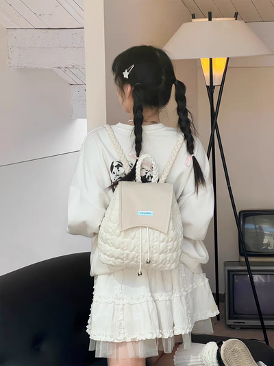 Mini mochila color blanco