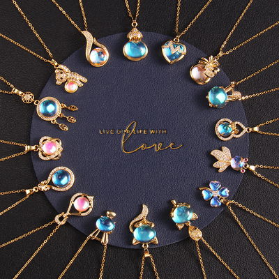 Collar varios diseños con efecto tornasolado