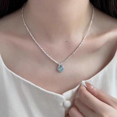 Collar 925 Luna de Jade