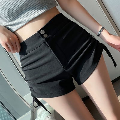 Short-Skirt de tiro alto con detalles ajustables