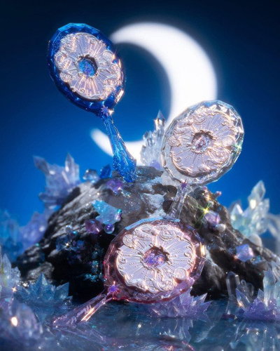 Espejo de mano Flower Knows Moonlight Mermaid Series