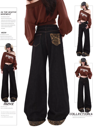 Jeans con diseño animal print 
