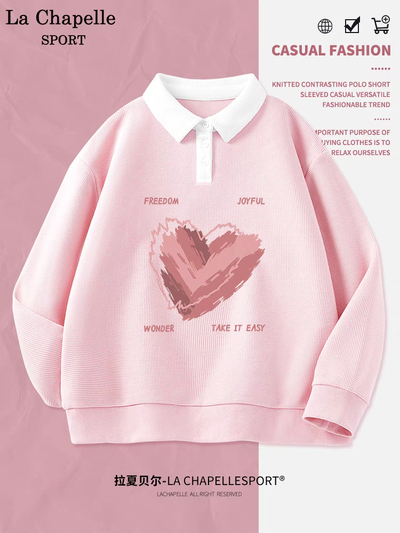 Buzo estilo polo color rosa