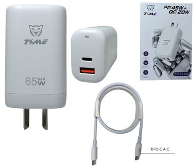 CARGADOR CON CABLE PD45W+ QC20W 