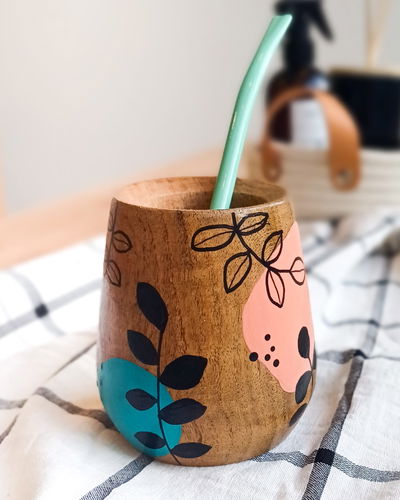 Mate de Madera Pintado