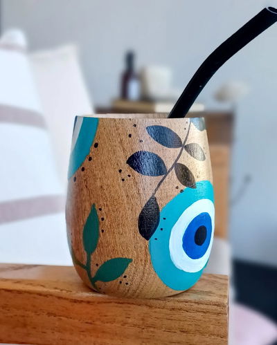 Mate de Madera Pintado