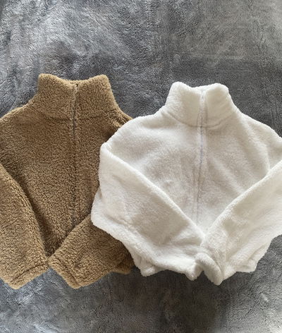 Campera corderito Crop 