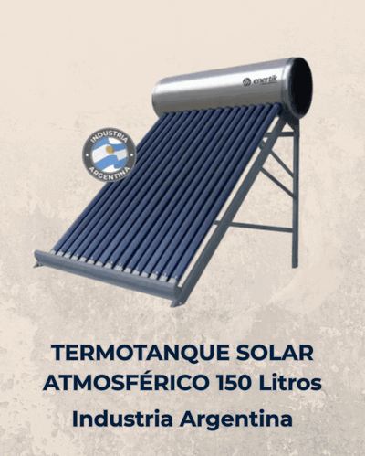 Termotanque Solar Atmosferico Acero Inox. 150L - Instalado