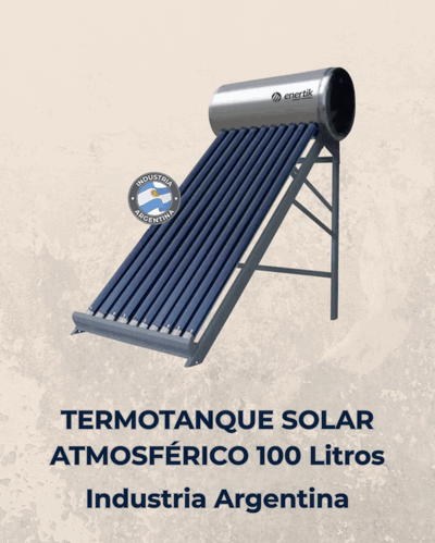 Termotanque Solar Atmosferico Acero Inox. 100L - Instalado