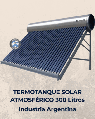 Termotanque Solar Atmosferico Acero Inox. 300L - Instalado
