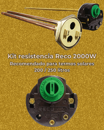 Kit de resistencia RECO 2000w para termotanques solares
