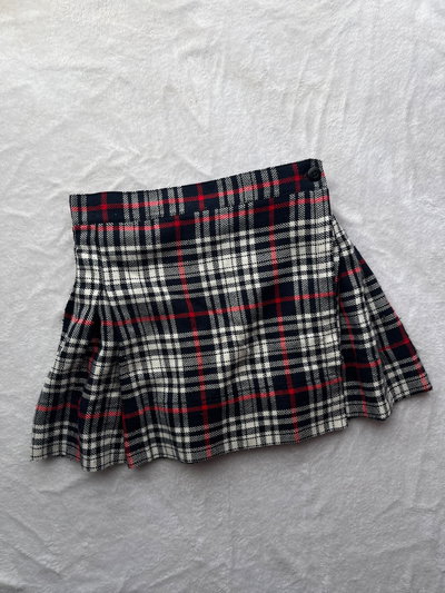 tartán plaid mini skirt 