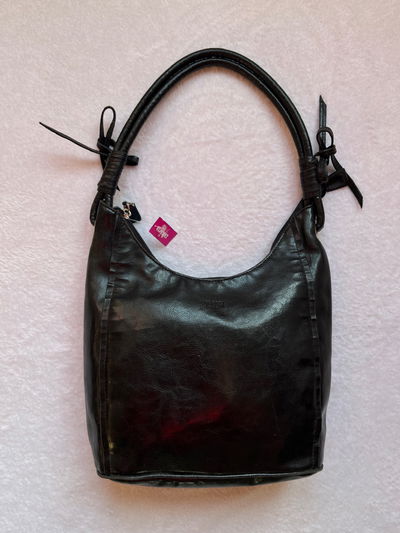  90s leather bag squash 