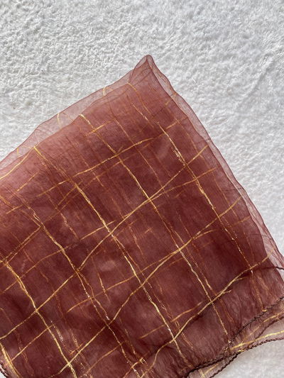 pañuelo borgoña y doradao #1