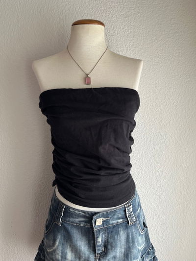  asimetrical strapless top