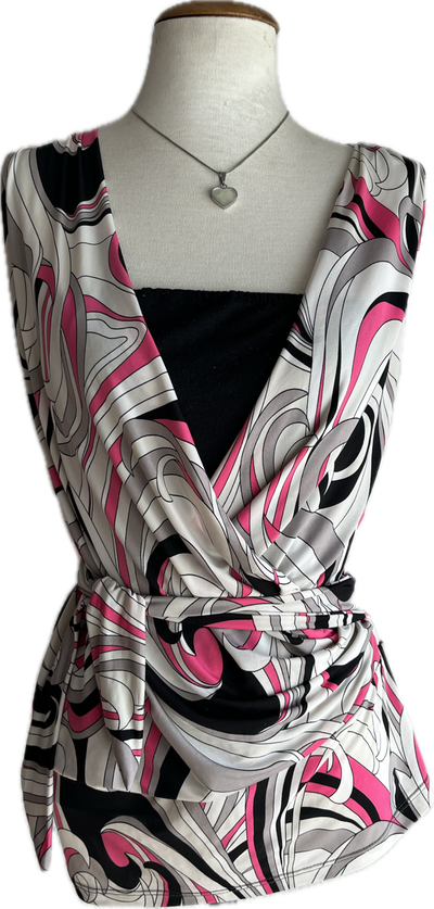 y2k psicodelic blouse top