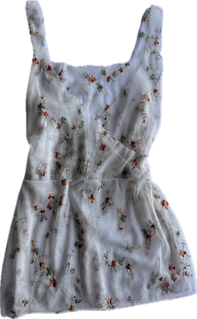 floral mesh tank top