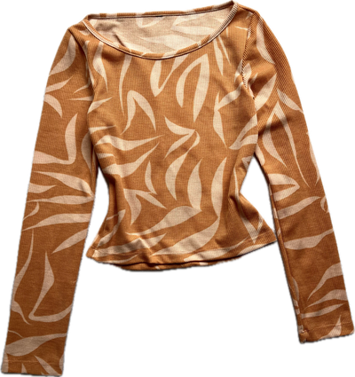 peach long sleevs top