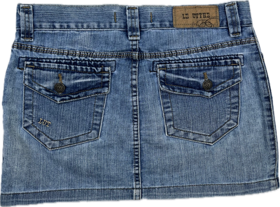 leutthe denim mini skirt