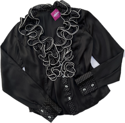 polka dots blouse tee