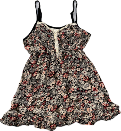 ruffled floral tank top