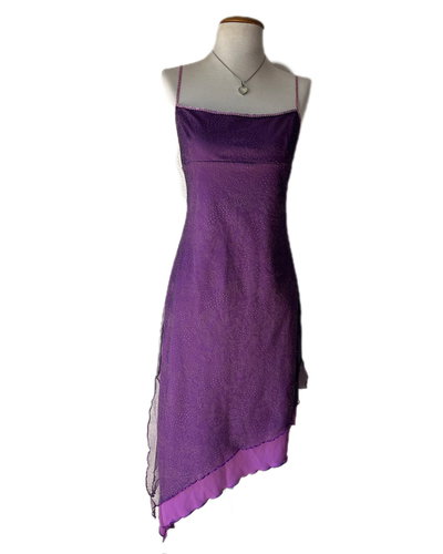 y2k purple party dress