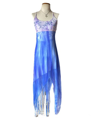 y2k blue ocean maxi dress