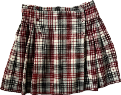 pleated tartán mini skirt t44