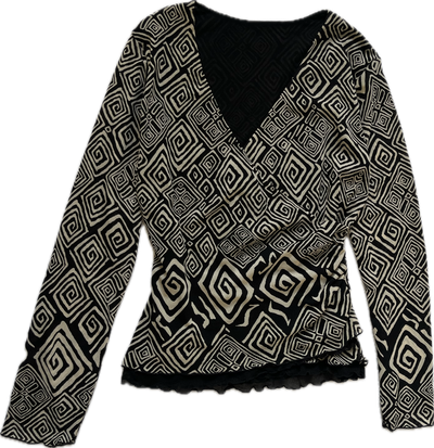 long sleeve zebra top
